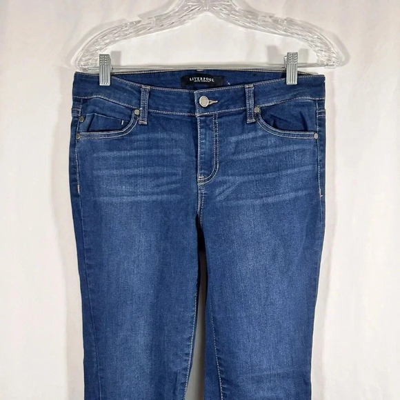 Liverpool Jeans Women's 30 Dark Blue Denim Mide Rise Inseam 30.5" Inseam - Picture 2 of 8
